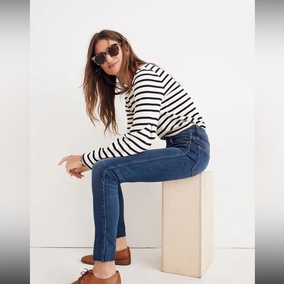 Madewell Denim - Madewell 9" High-Rise Skinny Jeans in Paloma Wash Raw-Hem Edition